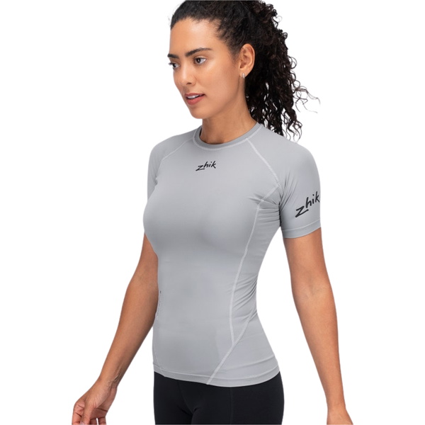 2026 Zhik Womens Eco Spandex LT Short Sleeve Baselayer Top DTP-0167-W-PLT - Platinum